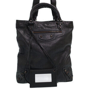 Balenciaga Le Cagole tote bag textured calf leather Black